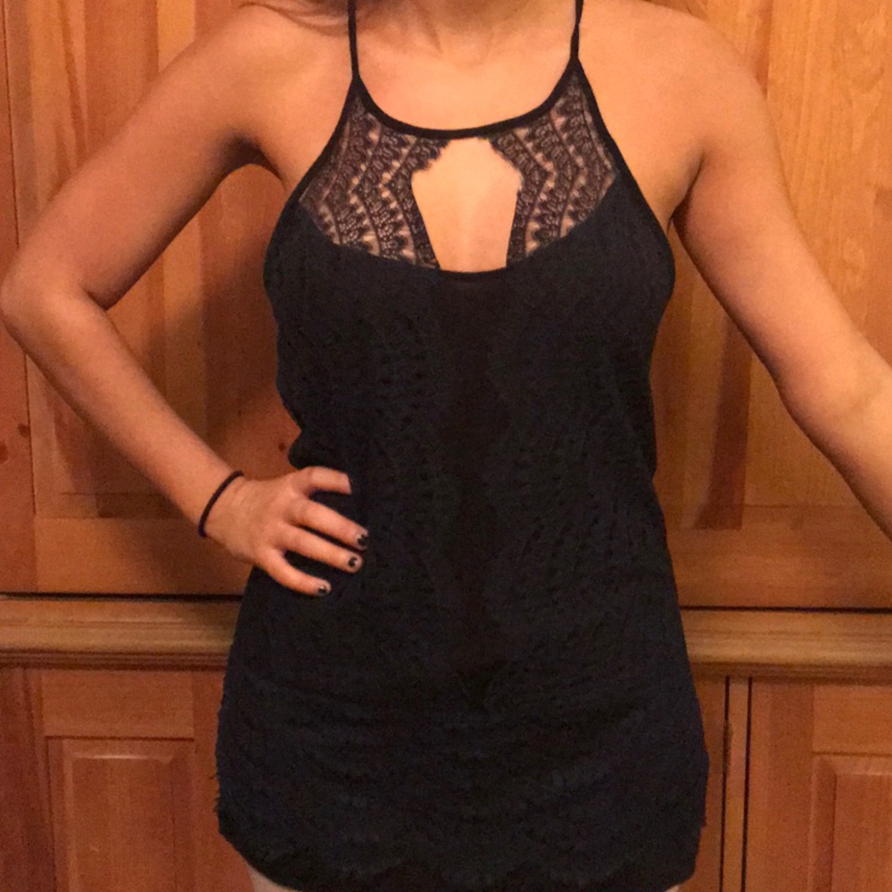 Anthropologie Postmark Lace overlay tank size S